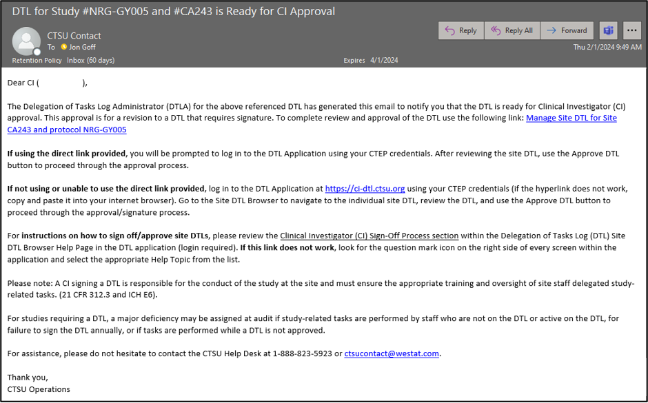 On-demand CI signing notification email