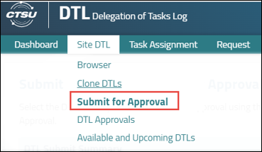 Submit for Approval menu item