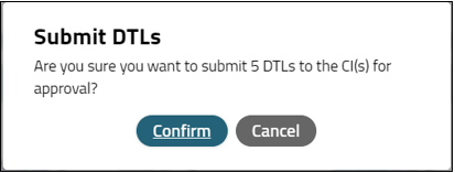 Submit DTLs confirmation request