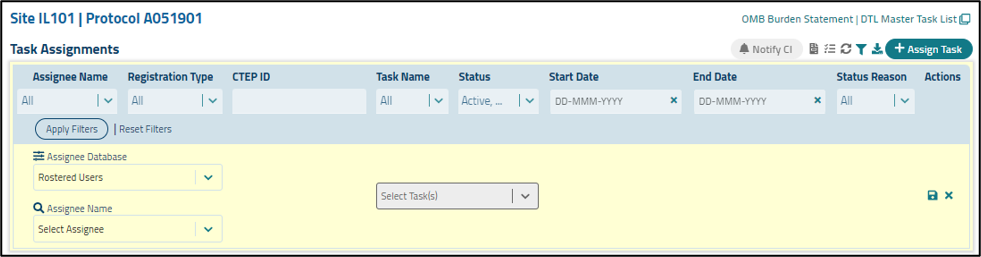 Add new task assignment fields